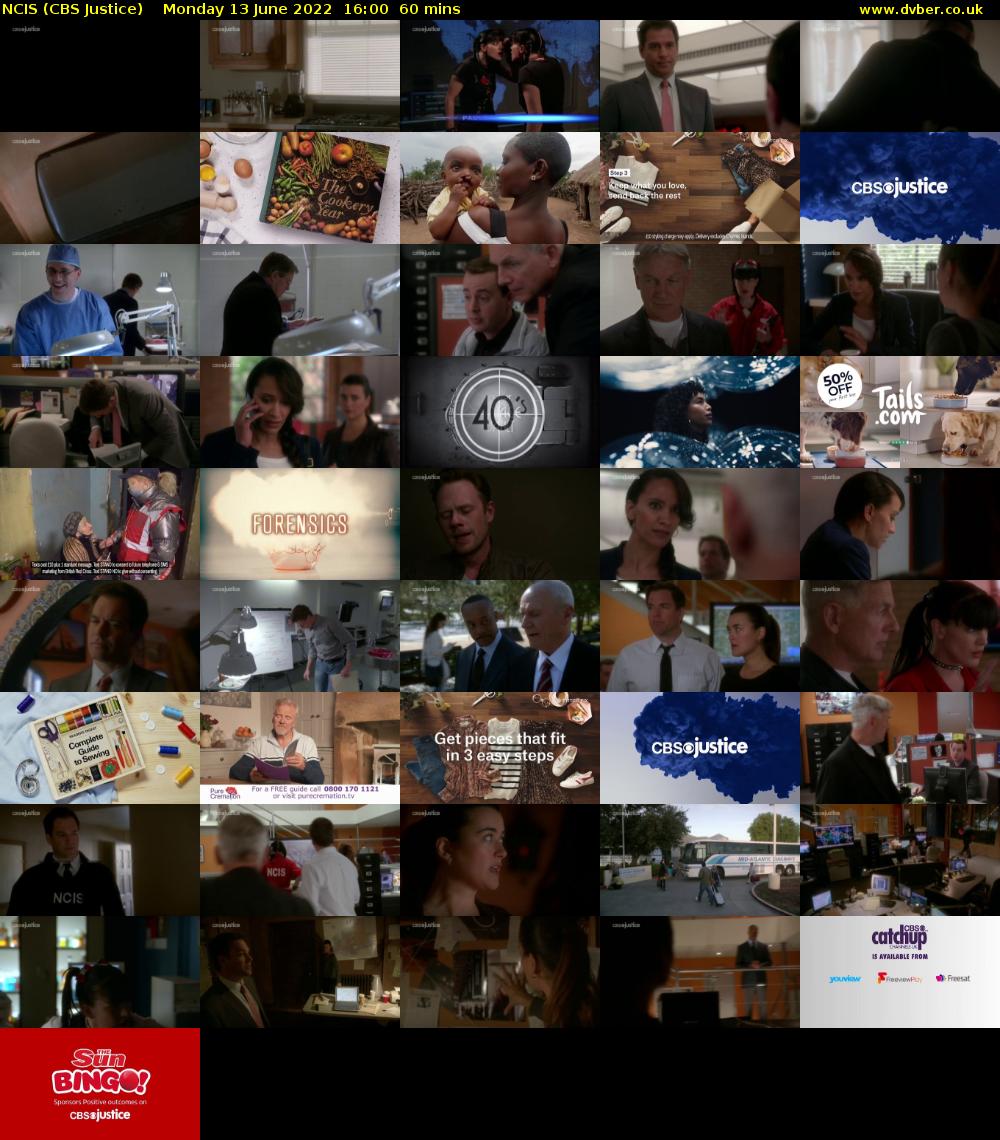NCIS (CBS Justice) Monday 13 June 2022 16:00 - 17:00