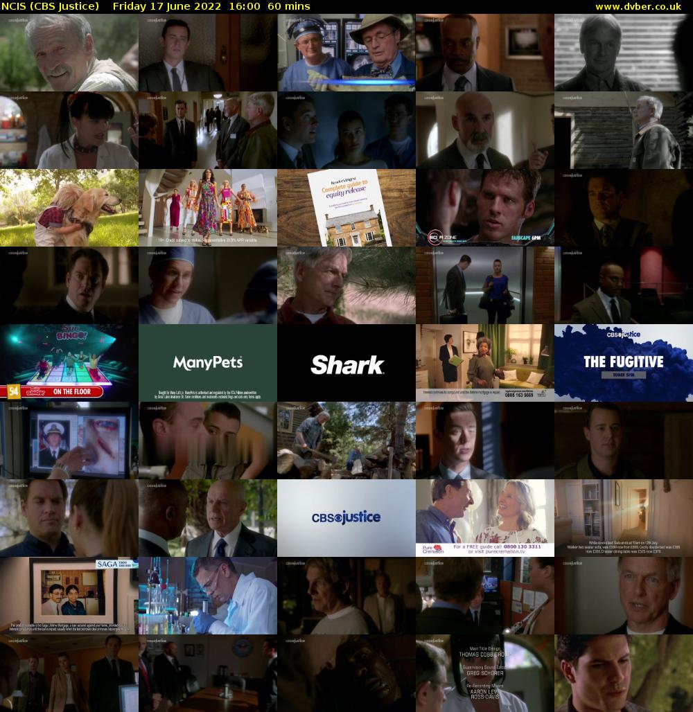 NCIS (CBS Justice) Friday 17 June 2022 16:00 - 17:00