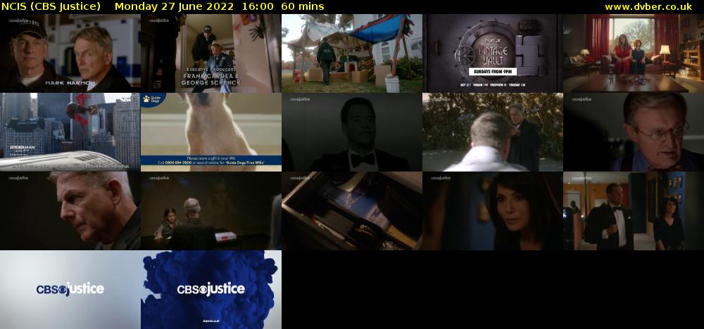 NCIS (CBS Justice) Monday 27 June 2022 16:00 - 17:00