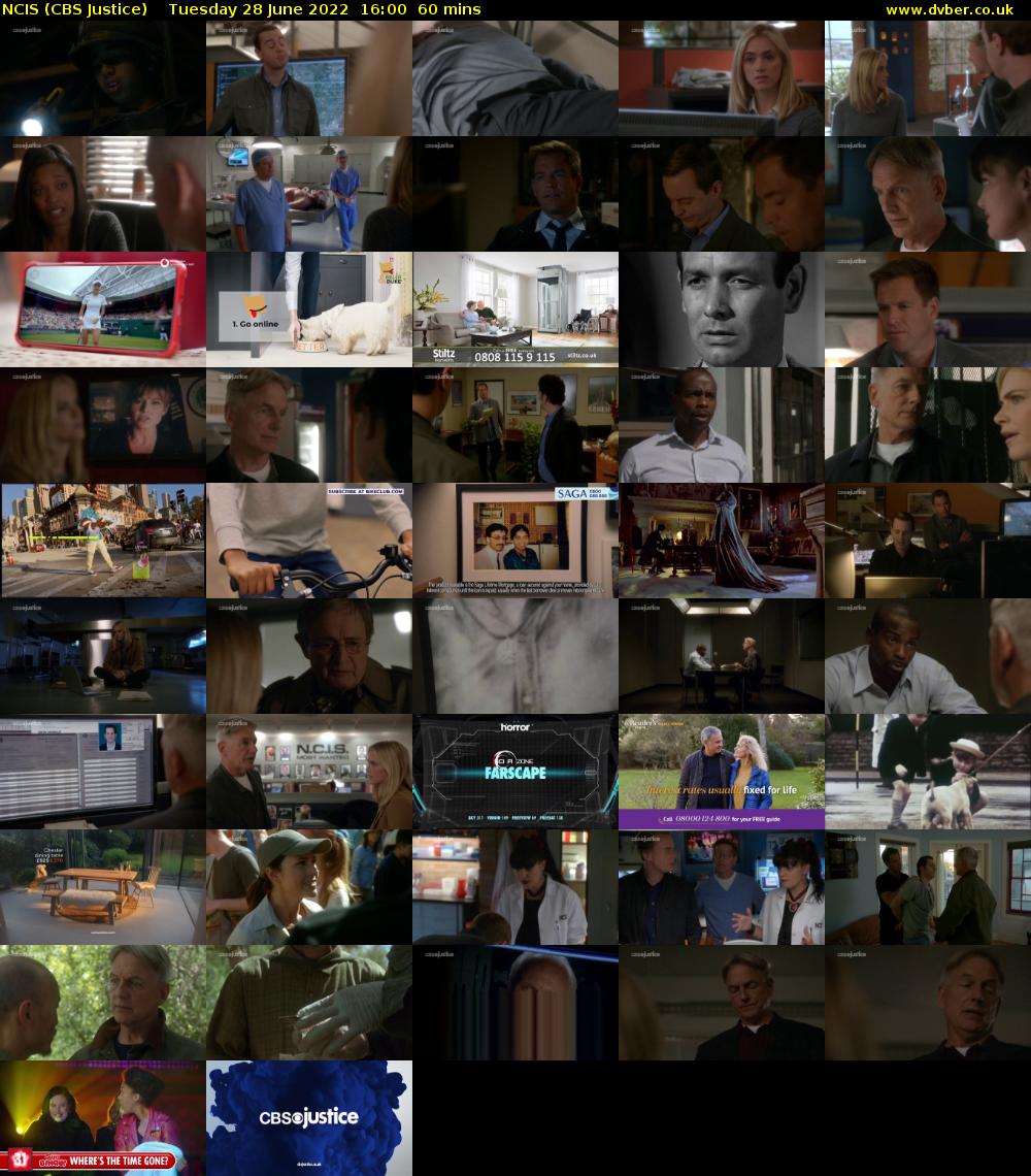NCIS (CBS Justice) Tuesday 28 June 2022 16:00 - 17:00