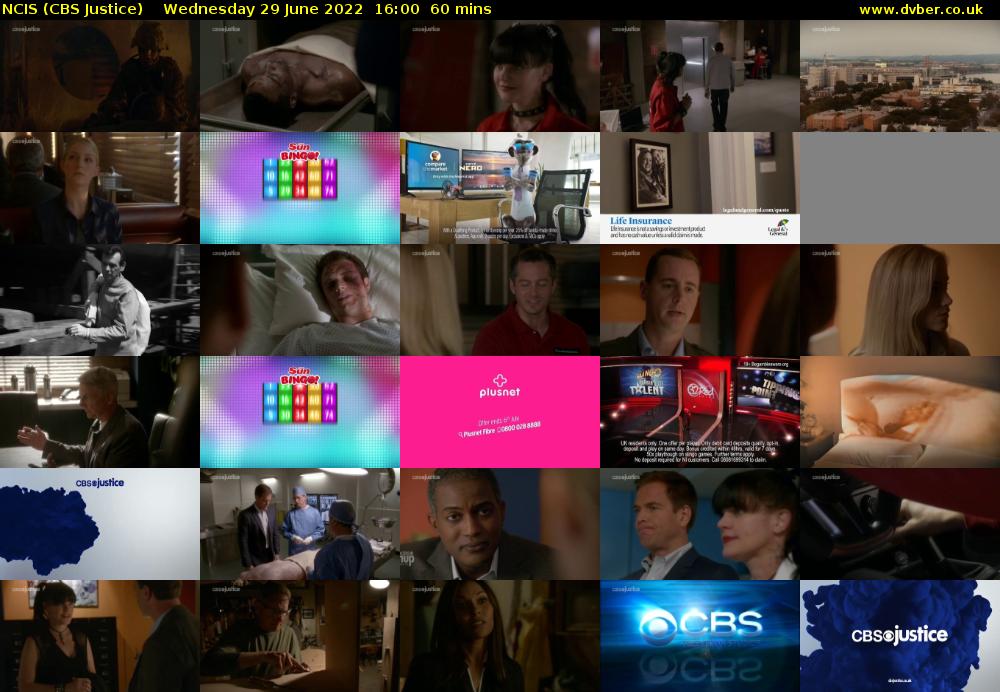 NCIS (CBS Justice) Wednesday 29 June 2022 16:00 - 17:00