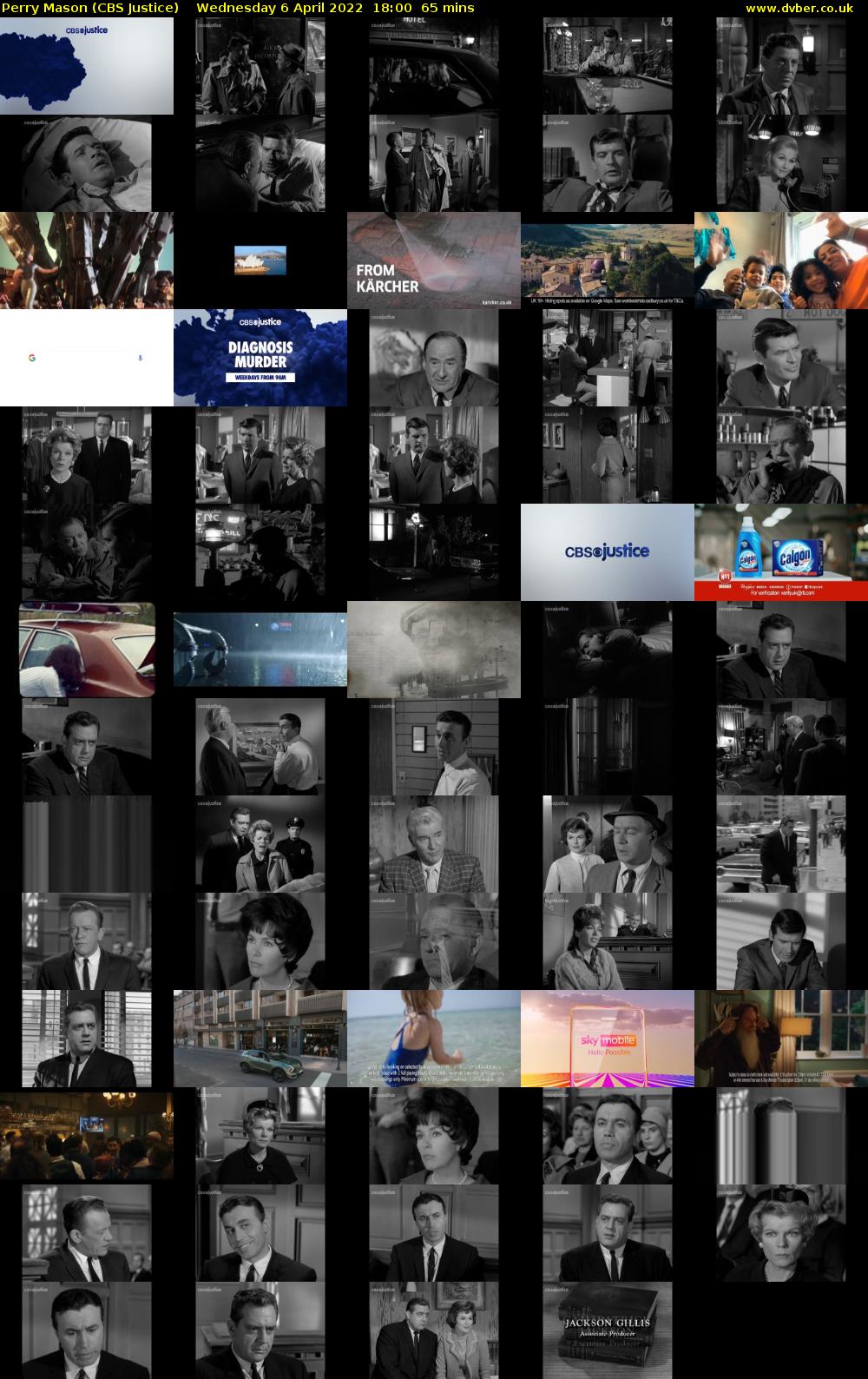 Perry Mason (CBS Justice) Wednesday 6 April 2022 18:00 - 19:05