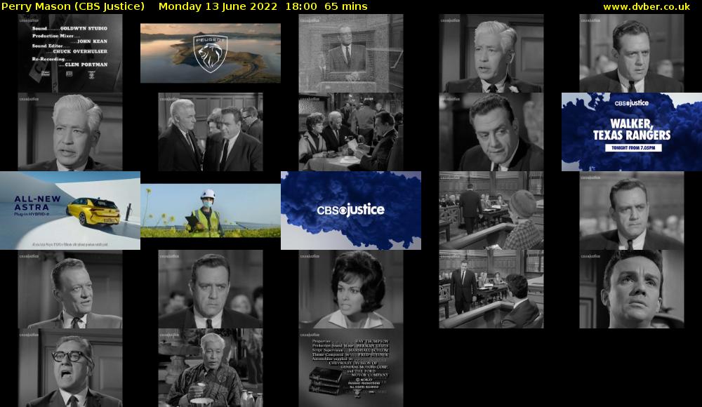Perry Mason (CBS Justice) Monday 13 June 2022 18:00 - 19:05