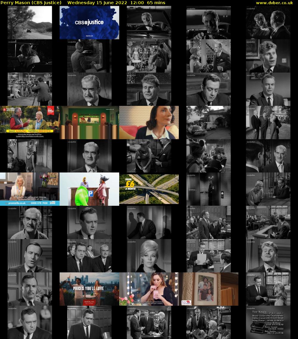 Perry Mason (CBS Justice) Wednesday 15 June 2022 12:00 - 13:05