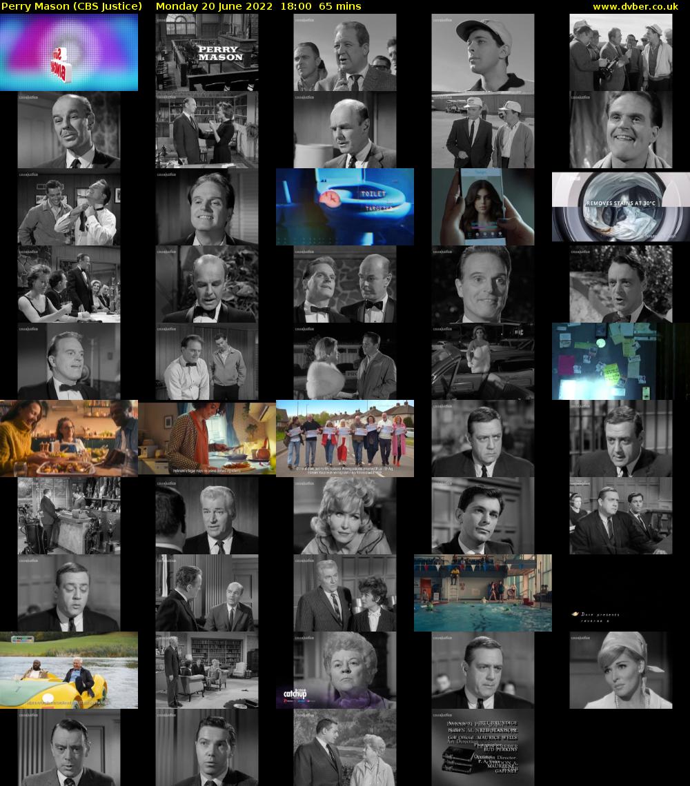Perry Mason (CBS Justice) Monday 20 June 2022 18:00 - 19:05