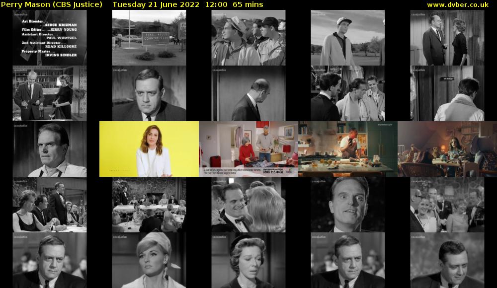 Perry Mason (CBS Justice) Tuesday 21 June 2022 12:00 - 13:05
