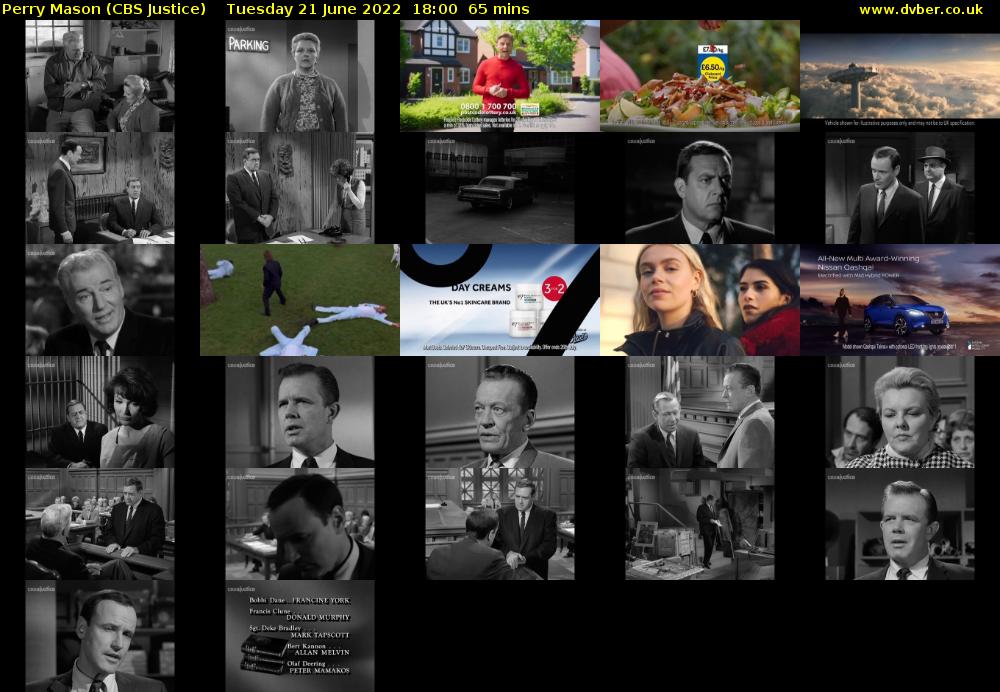 Perry Mason (CBS Justice) Tuesday 21 June 2022 18:00 - 19:05