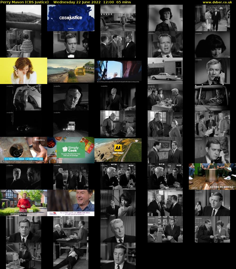 Perry Mason (CBS Justice) Wednesday 22 June 2022 12:00 - 13:05