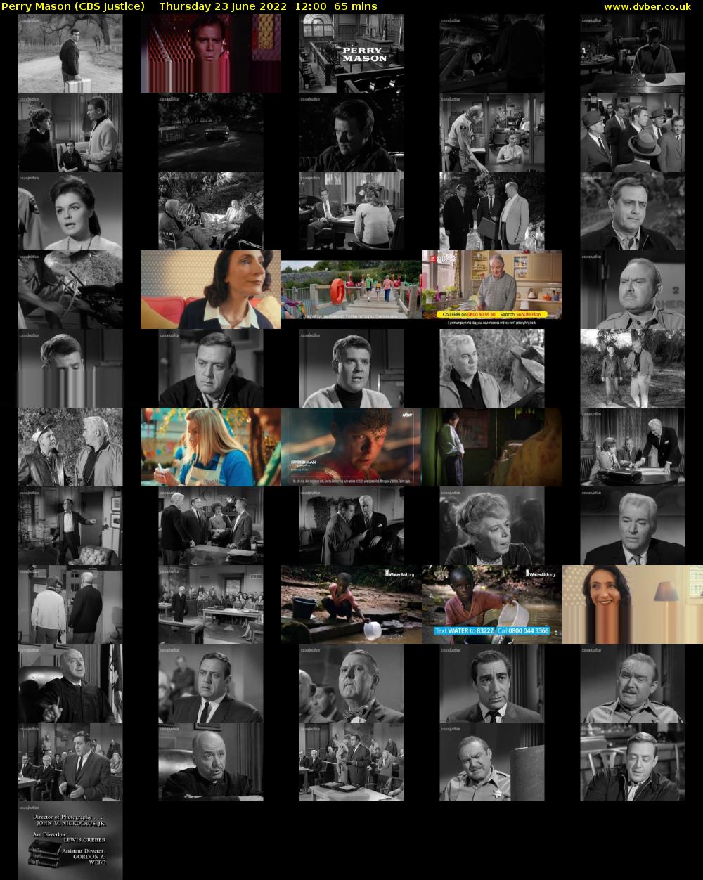 Perry Mason (CBS Justice) Thursday 23 June 2022 12:00 - 13:05