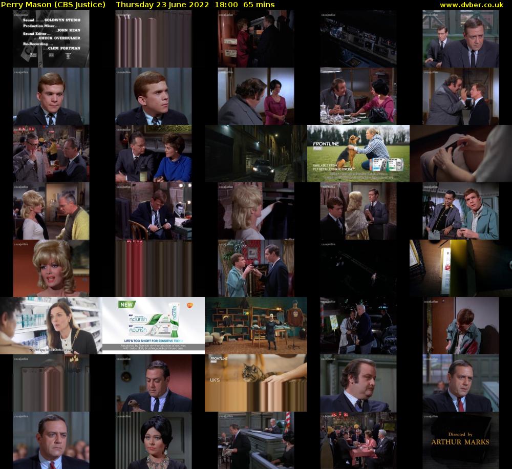 Perry Mason (CBS Justice) Thursday 23 June 2022 18:00 - 19:05