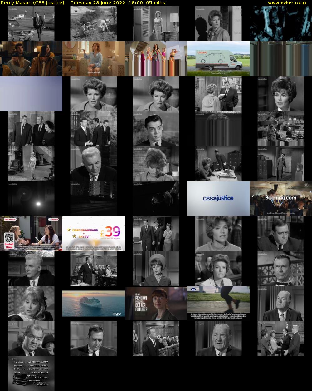 Perry Mason (CBS Justice) Tuesday 28 June 2022 18:00 - 19:05