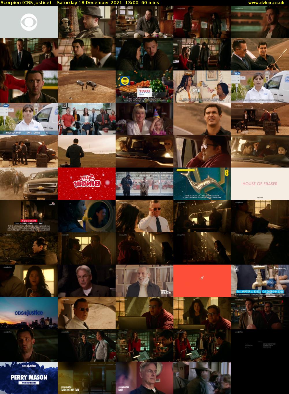 Scorpion (CBS Justice) Saturday 18 December 2021 13:00 - 14:00