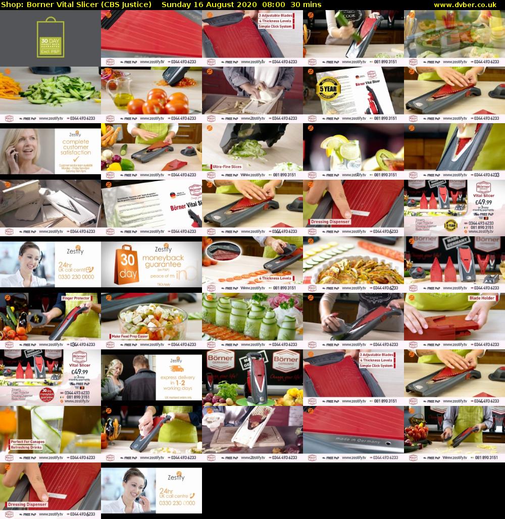 Shop: Borner Vital Slicer (CBS Justice) Sunday 16 August 2020 08:00 - 08:30