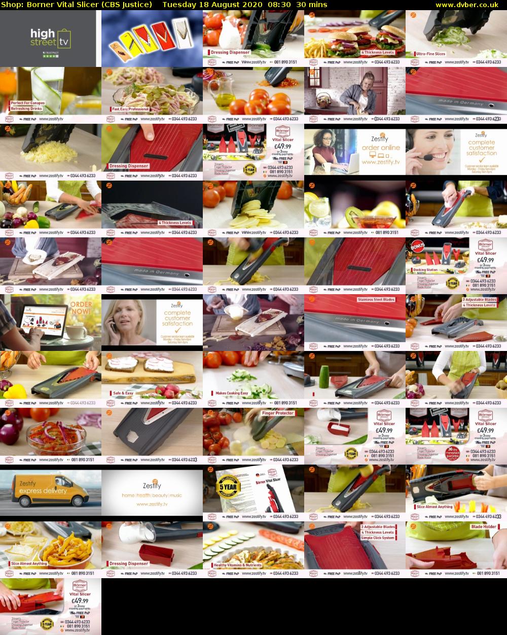 Shop: Borner Vital Slicer (CBS Justice) Tuesday 18 August 2020 08:30 - 09:00