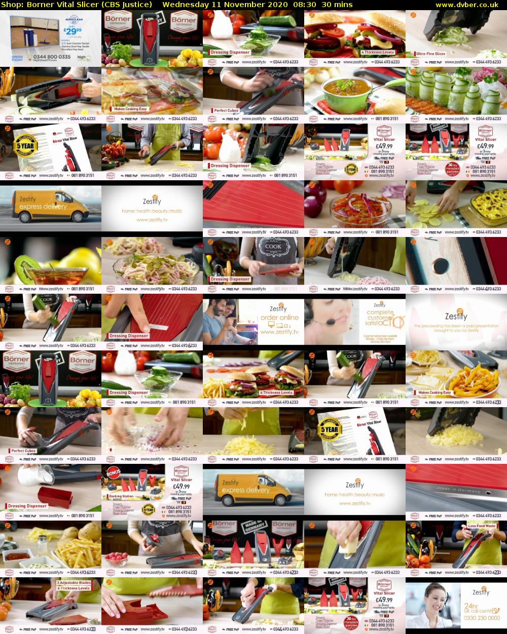 Shop: Borner Vital Slicer (CBS Justice) Wednesday 11 November 2020 08:30 - 09:00