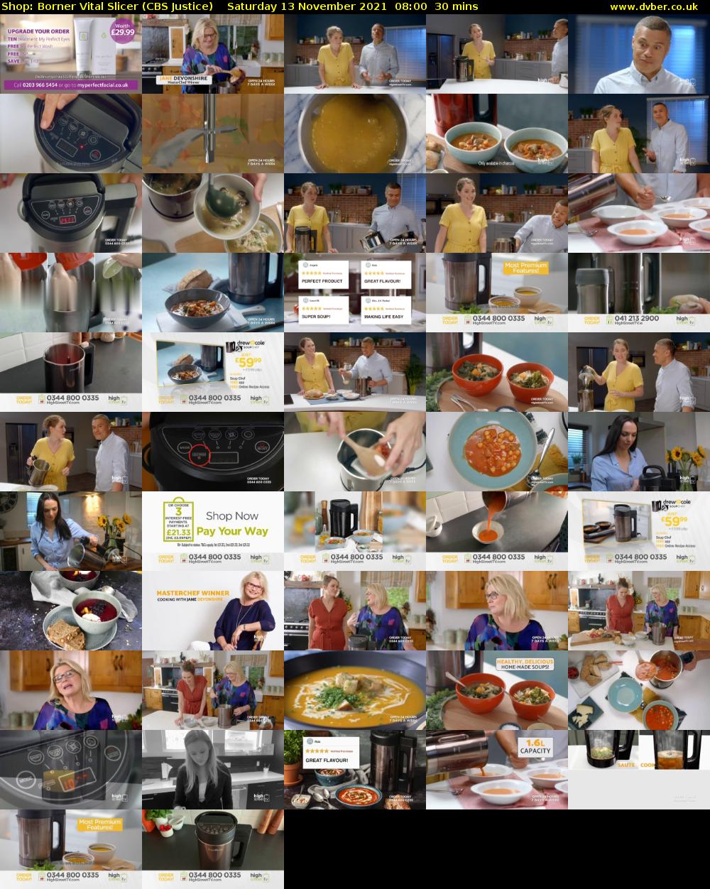 Shop: Borner Vital Slicer (CBS Justice) Saturday 13 November 2021 08:00 - 08:30