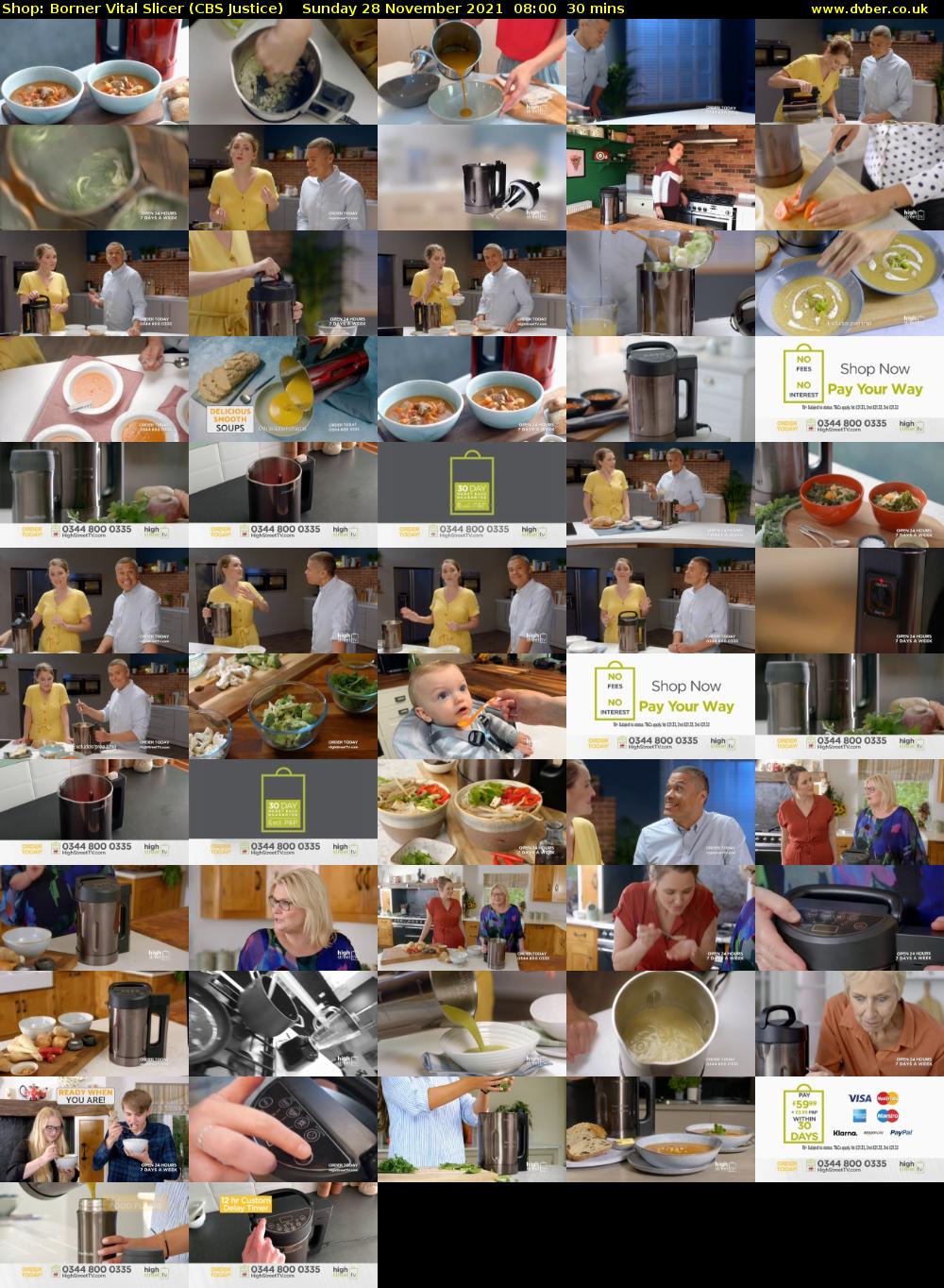 Shop: Borner Vital Slicer (CBS Justice) Sunday 28 November 2021 08:00 - 08:30