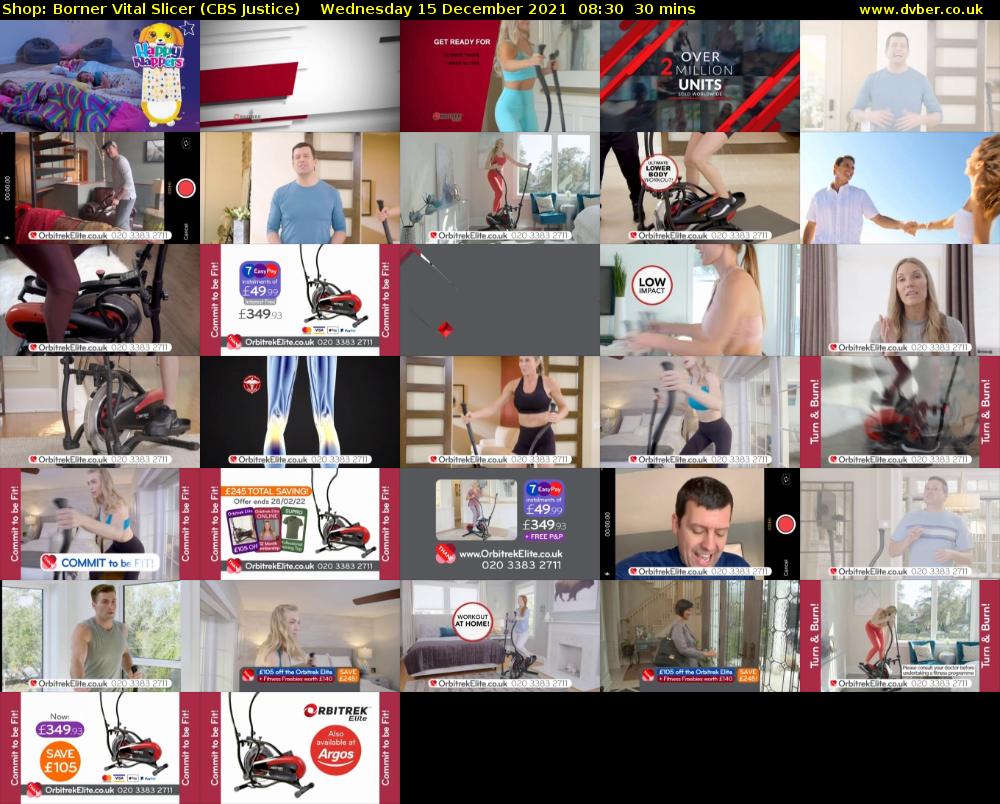 Shop: Borner Vital Slicer (CBS Justice) Wednesday 15 December 2021 08:30 - 09:00