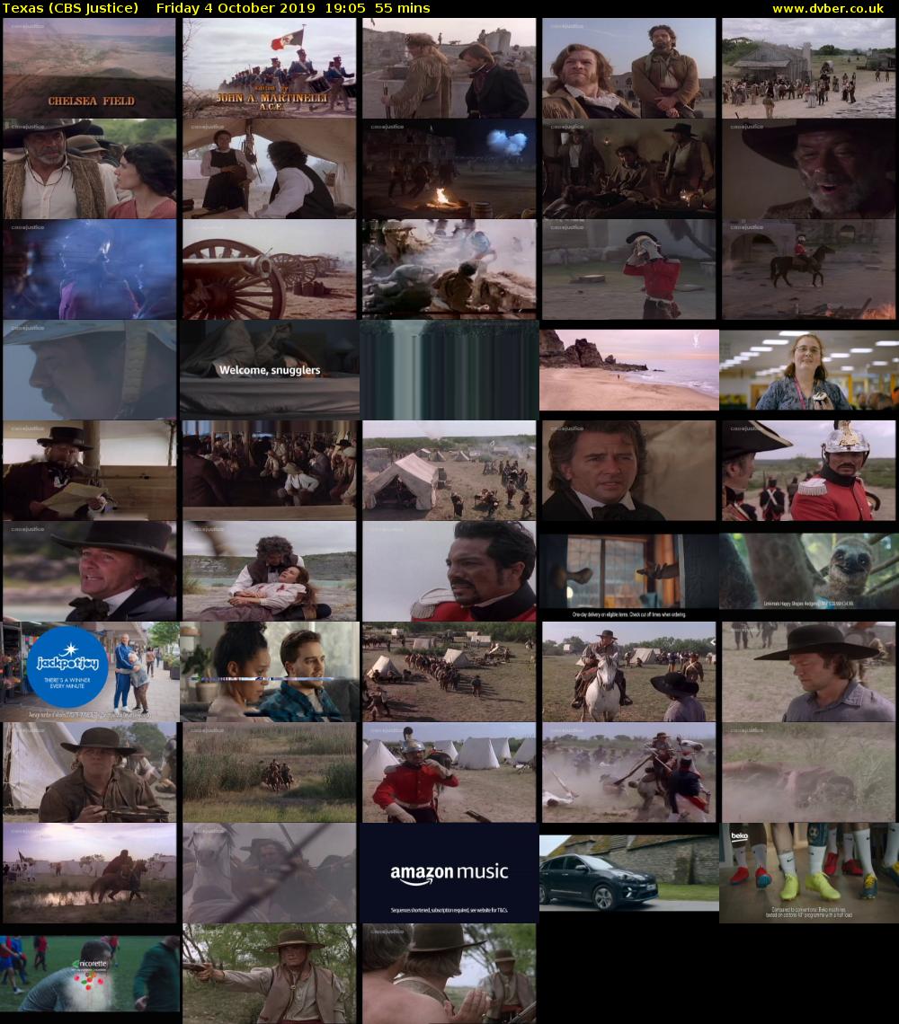 Texas (CBS Justice) Friday 4 October 2019 19:05 - 20:00