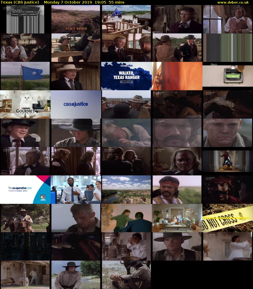 Texas (CBS Justice) Monday 7 October 2019 19:05 - 20:00
