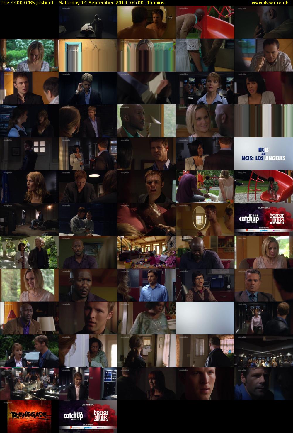 The 4400 (CBS Justice) Saturday 14 September 2019 04:00 - 04:45