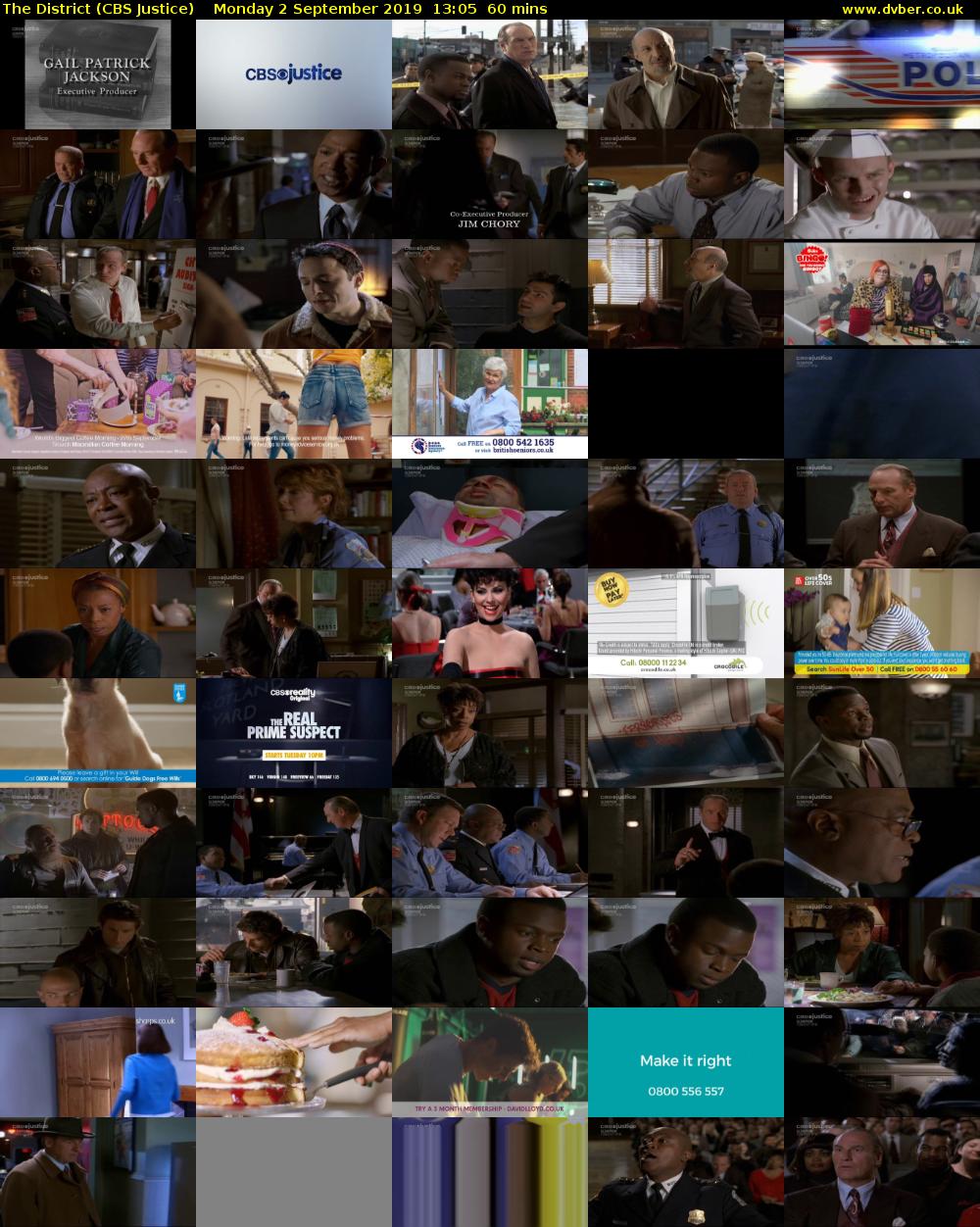 The District (CBS Justice) Monday 2 September 2019 13:05 - 14:05