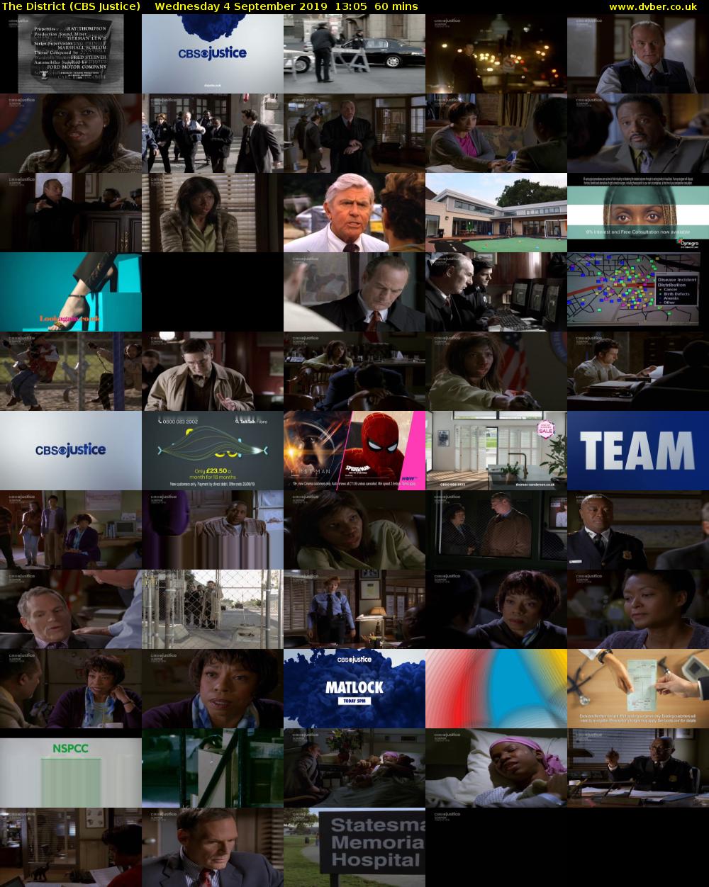 The District (CBS Justice) Wednesday 4 September 2019 13:05 - 14:05