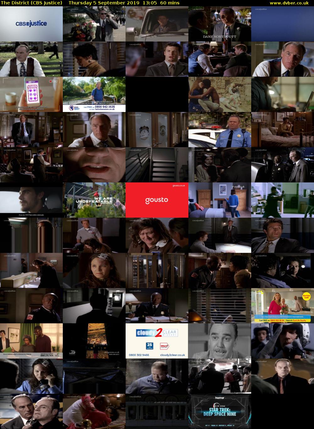 The District (CBS Justice) Thursday 5 September 2019 13:05 - 14:05