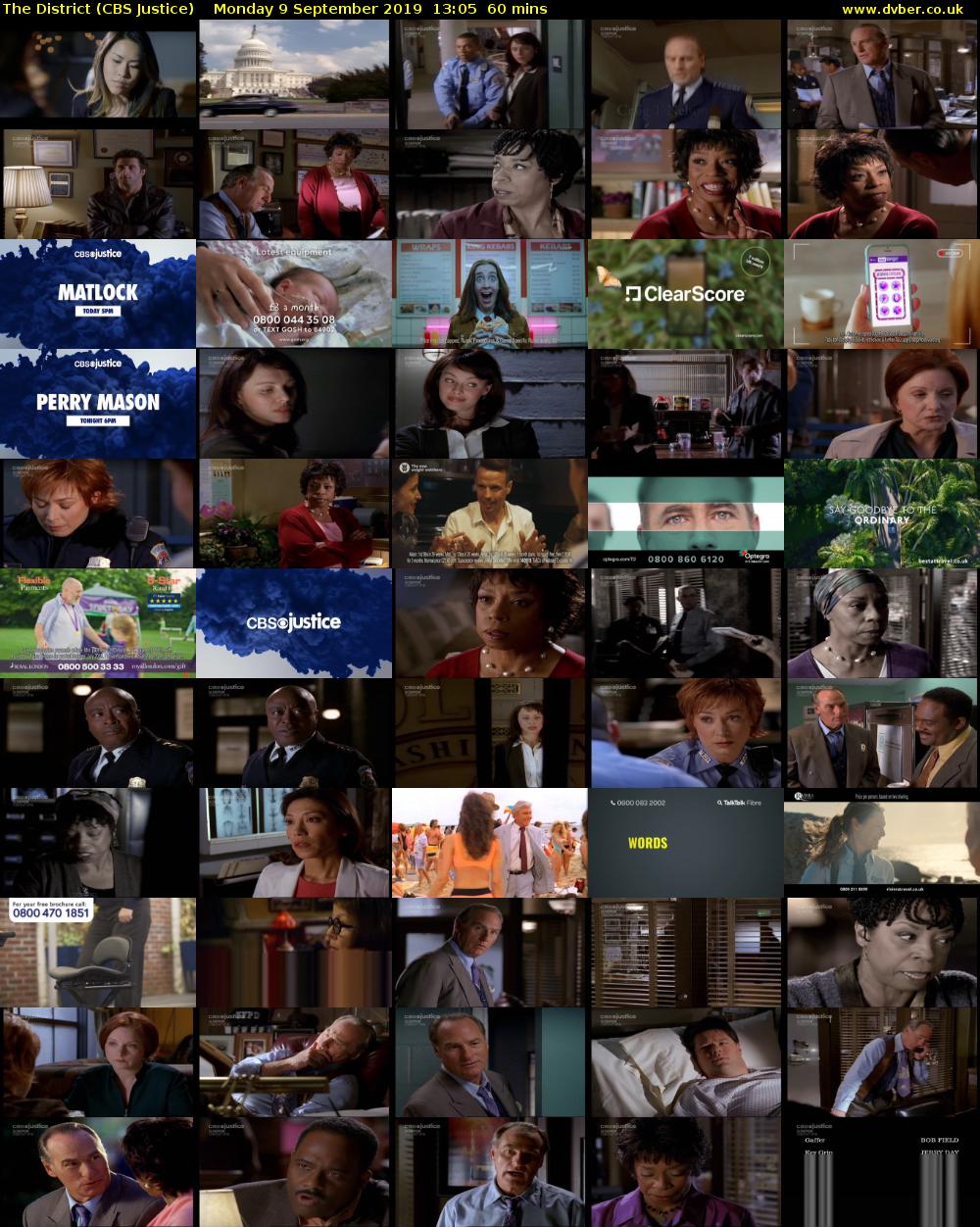 The District (CBS Justice) Monday 9 September 2019 13:05 - 14:05