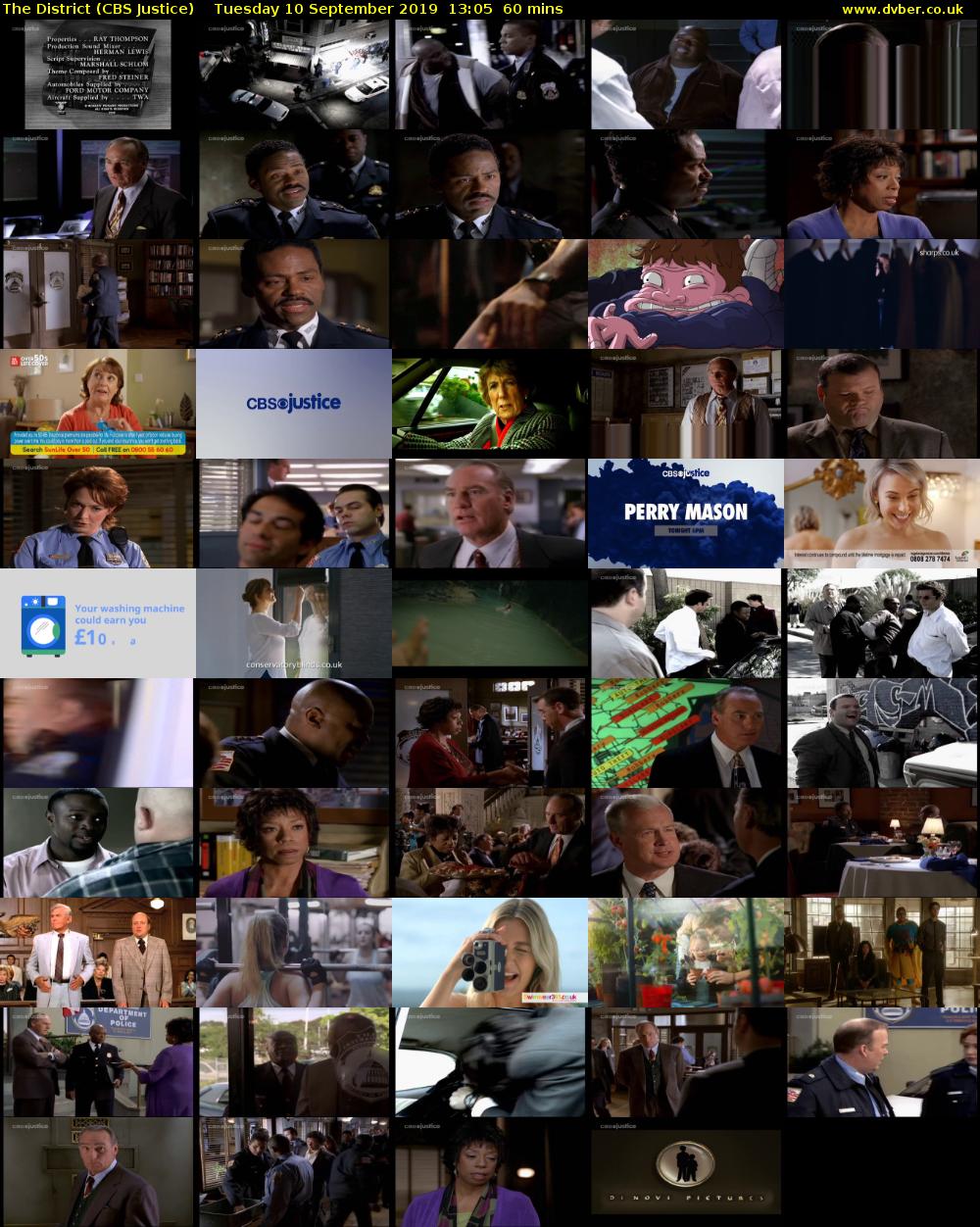 The District (CBS Justice) Tuesday 10 September 2019 13:05 - 14:05