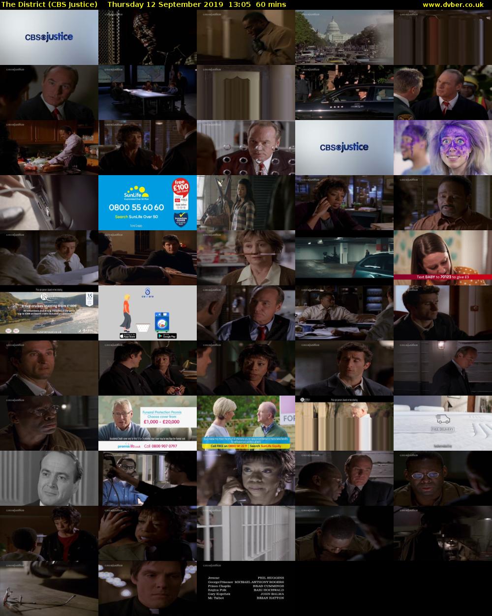 The District (CBS Justice) Thursday 12 September 2019 13:05 - 14:05