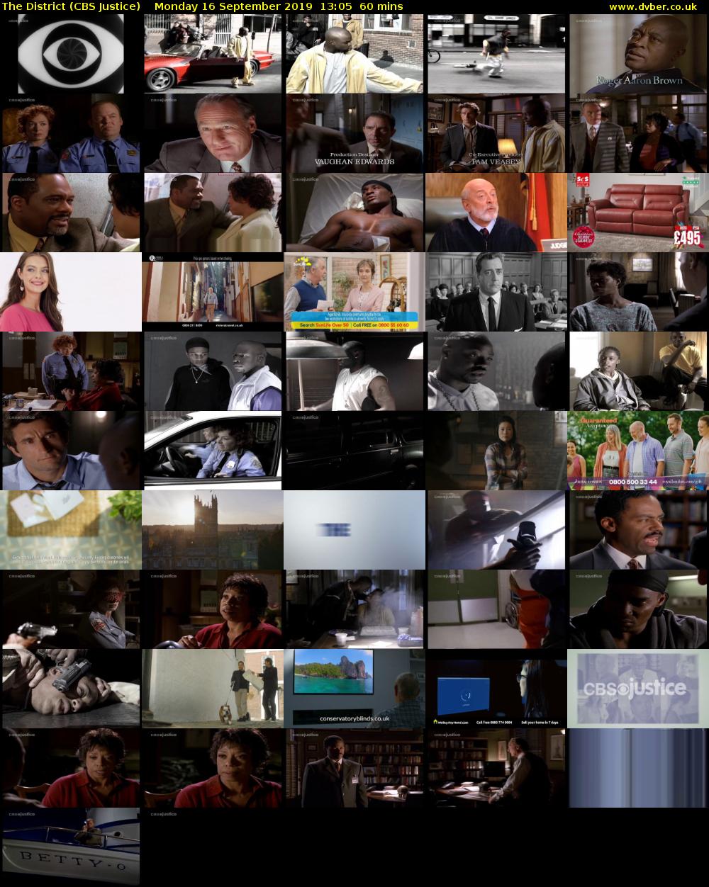 The District (CBS Justice) Monday 16 September 2019 13:05 - 14:05