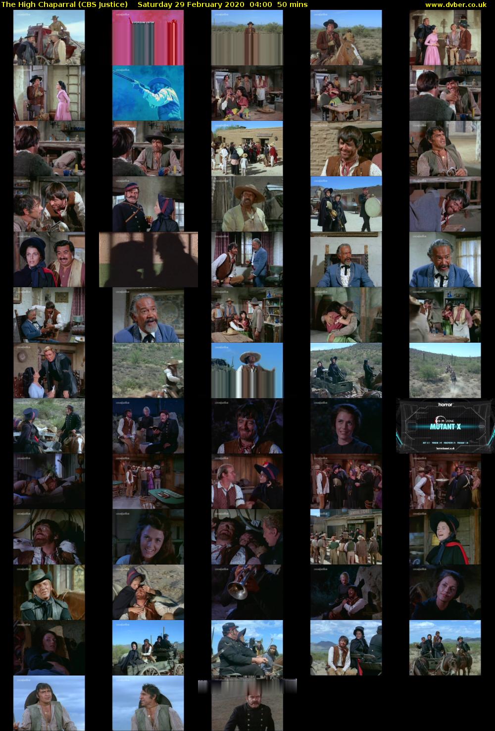 The High Chaparral (CBS Justice) Saturday 29 February 2020 04:00 - 04:50