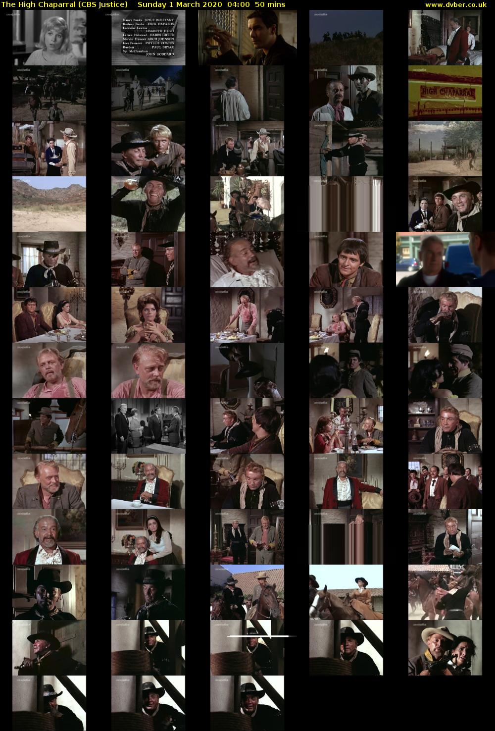 The High Chaparral (CBS Justice) Sunday 1 March 2020 04:00 - 04:50