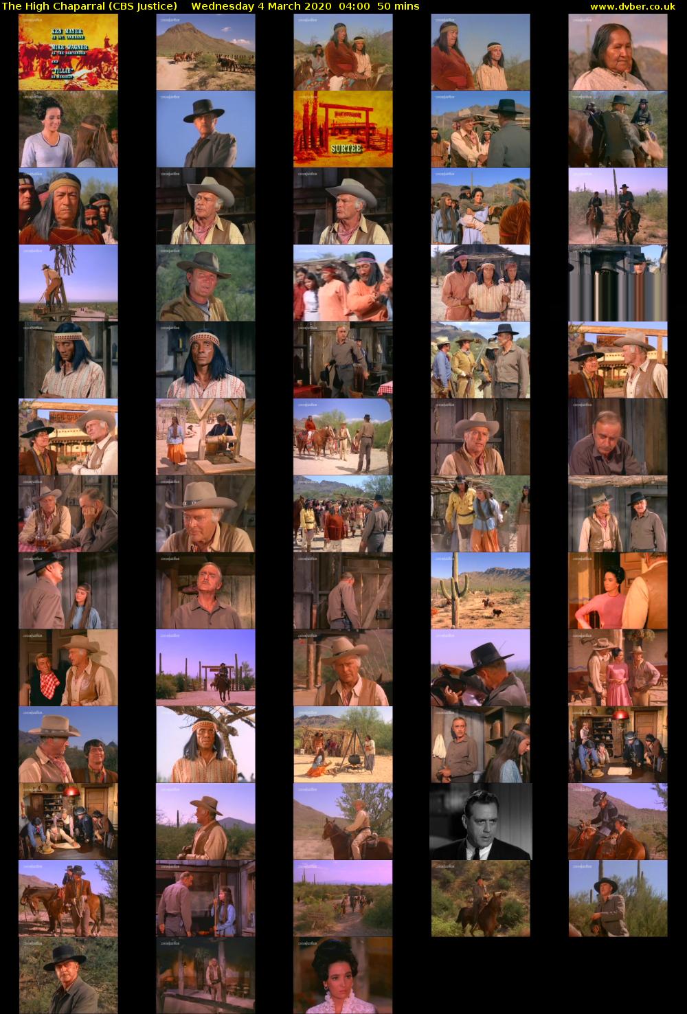 The High Chaparral (CBS Justice) Wednesday 4 March 2020 04:00 - 04:50