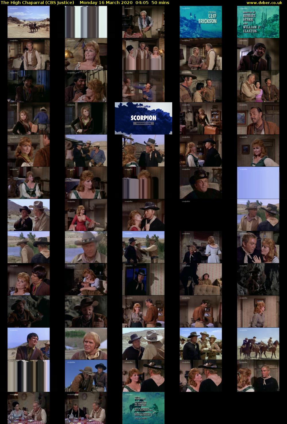 The High Chaparral (CBS Justice) Monday 16 March 2020 04:05 - 04:55
