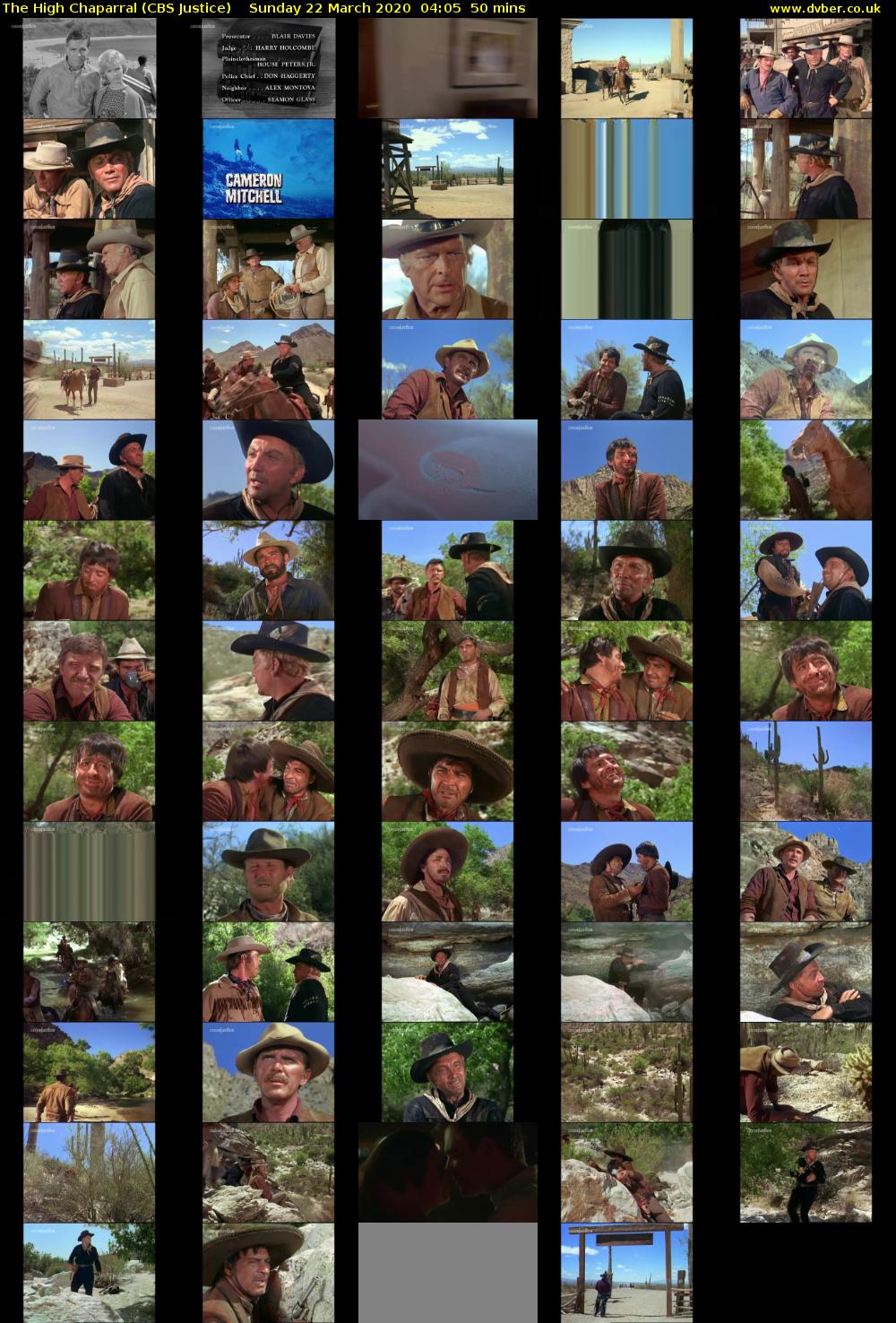 The High Chaparral (CBS Justice) Sunday 22 March 2020 04:05 - 04:55