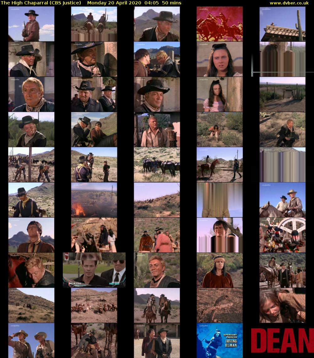 The High Chaparral (CBS Justice) Monday 20 April 2020 04:05 - 04:55