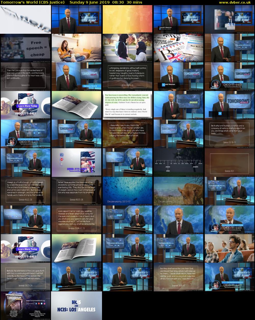 Tomorrow's World (CBS Justice) Sunday 9 June 2019 08:30 - 09:00