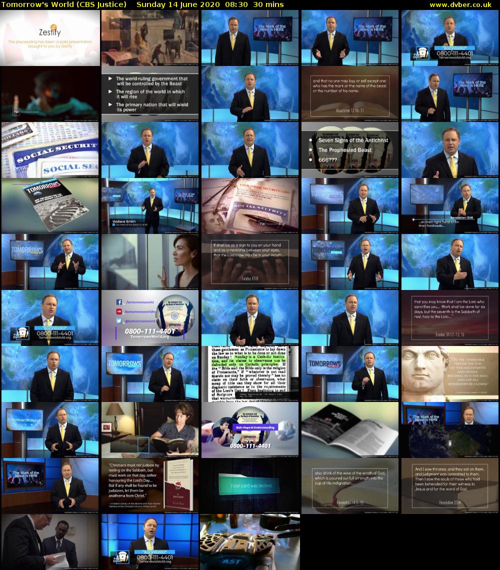 Tomorrow's World (CBS Justice) Sunday 14 June 2020 08:30 - 09:00