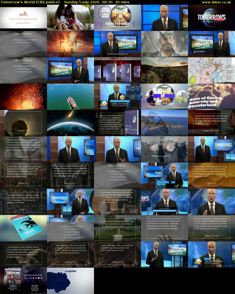 Tomorrow's World (CBS Justice) Sunday 5 July 2020 08:30 - 09:00