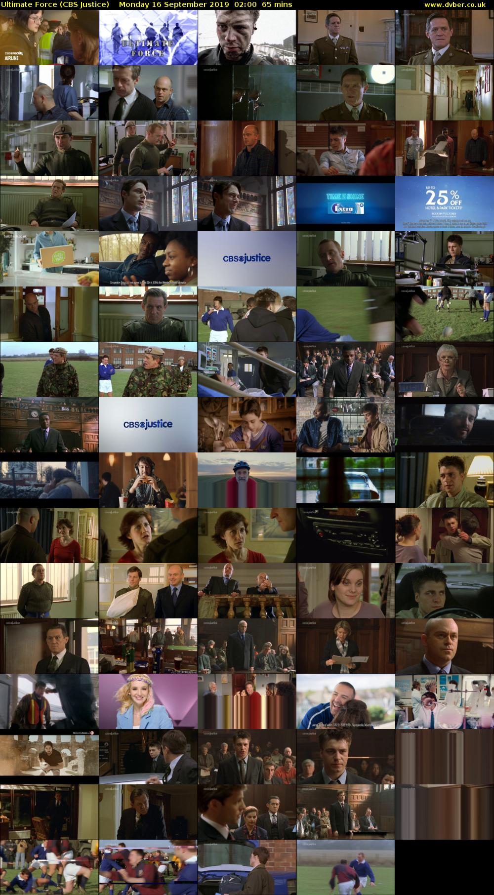 Ultimate Force (CBS Justice) Monday 16 September 2019 02:00 - 03:05