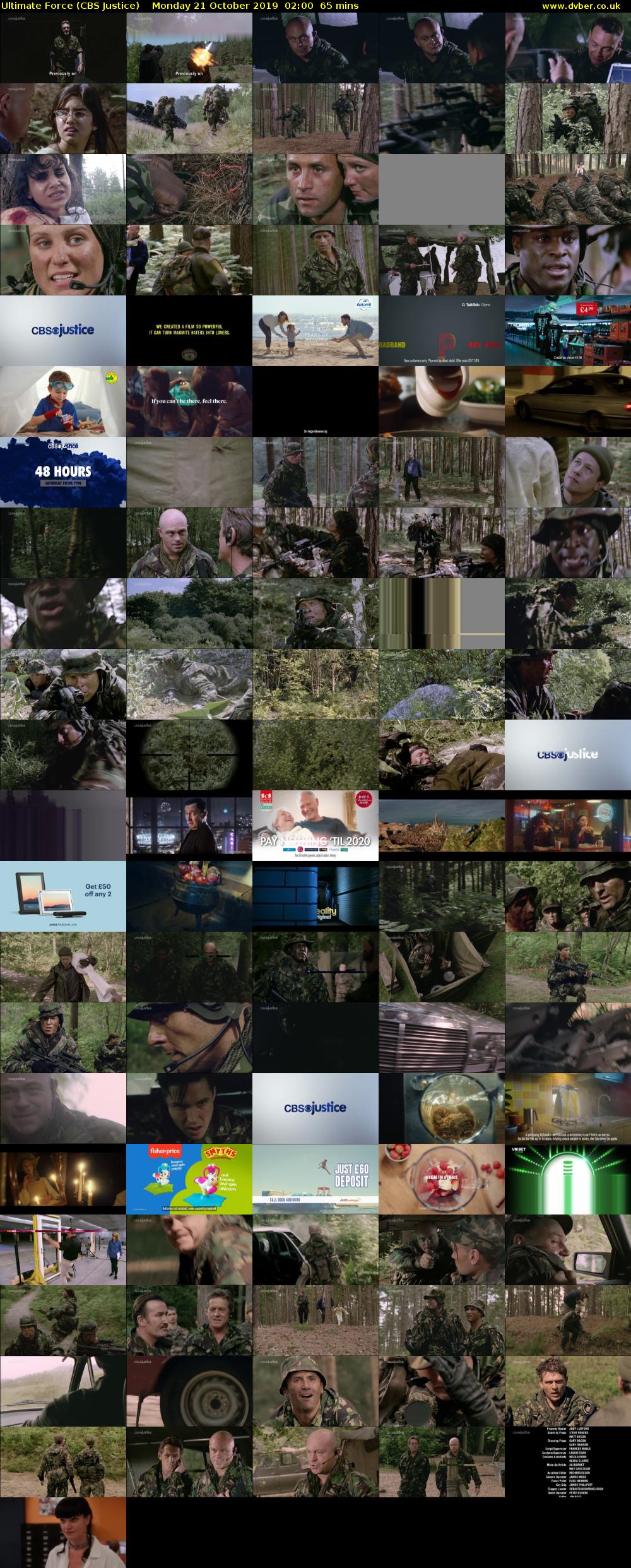 Ultimate Force (CBS Justice) Monday 21 October 2019 02:00 - 03:05