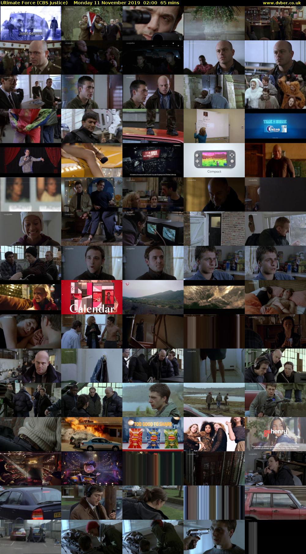 Ultimate Force (CBS Justice) Monday 11 November 2019 02:00 - 03:05
