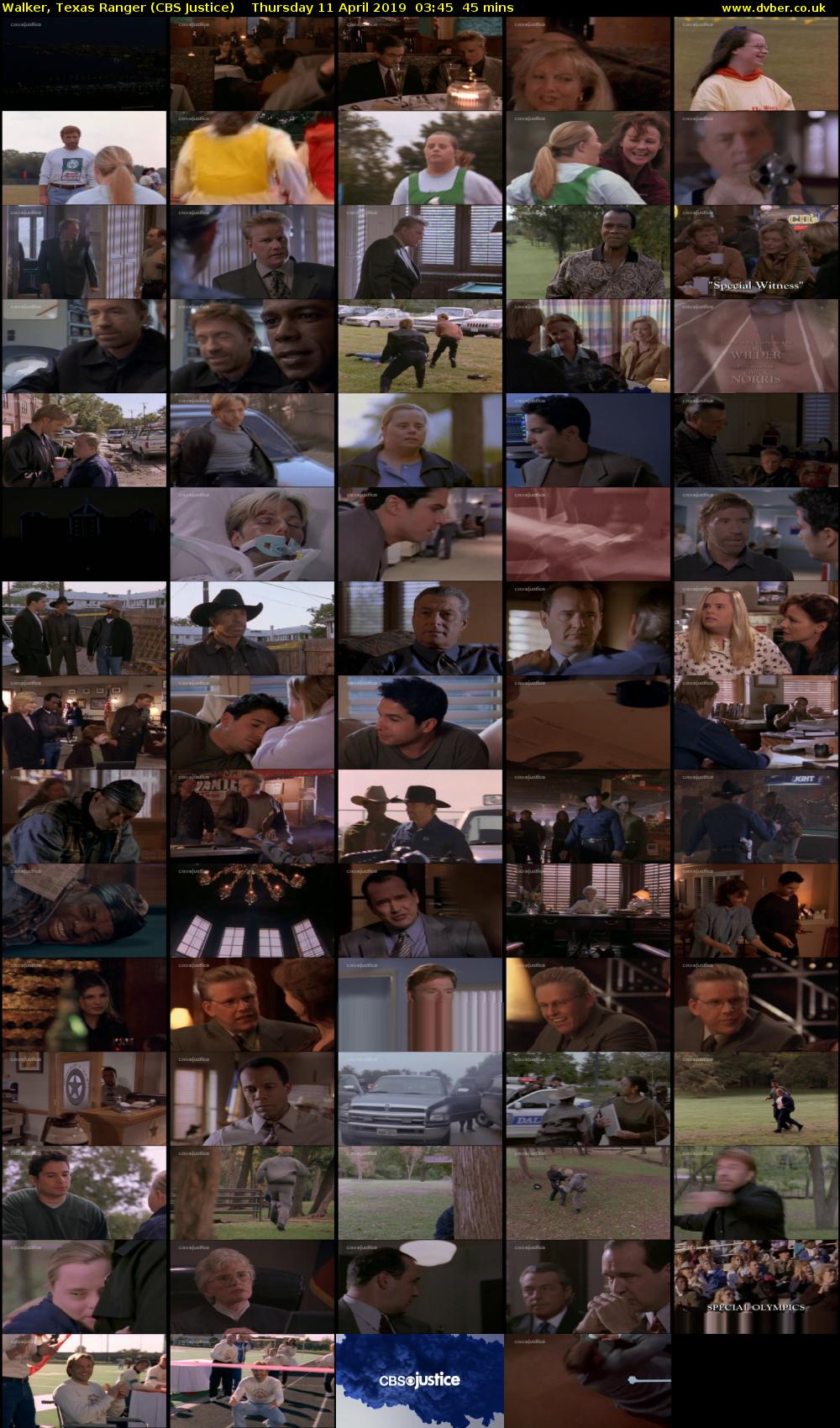 Walker, Texas Ranger (CBS Justice) Thursday 11 April 2019 03:45 - 04:30