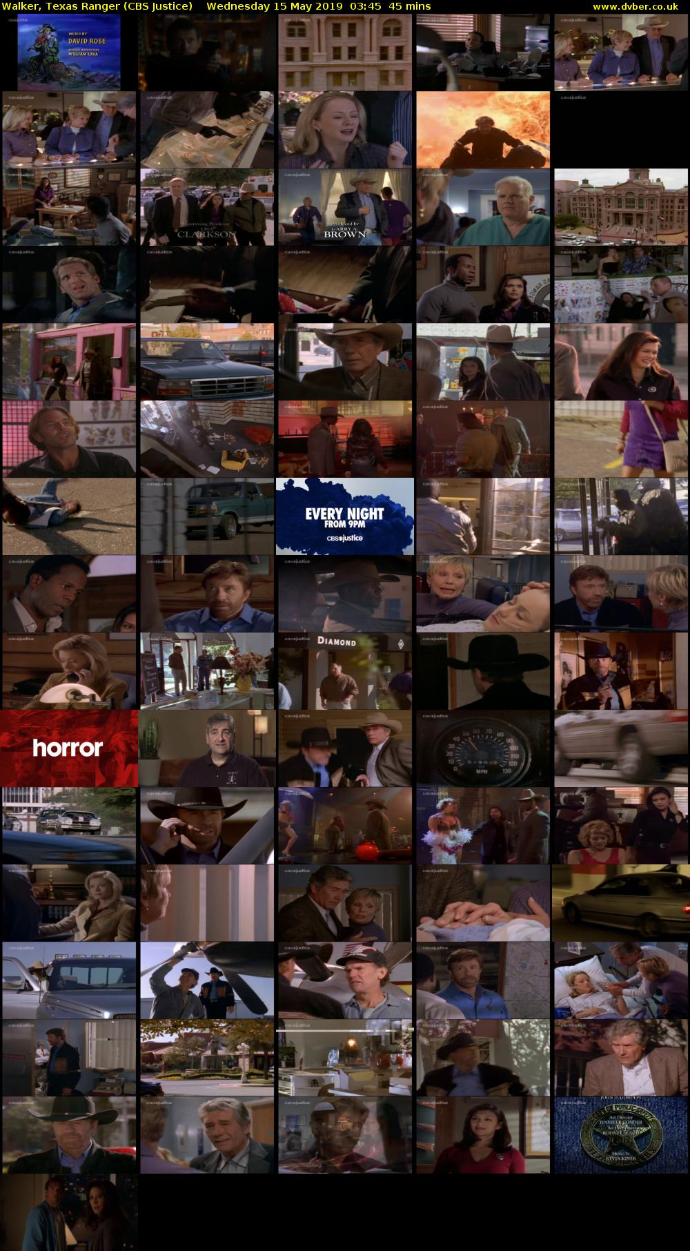 Walker, Texas Ranger (CBS Justice) Wednesday 15 May 2019 03:45 - 04:30