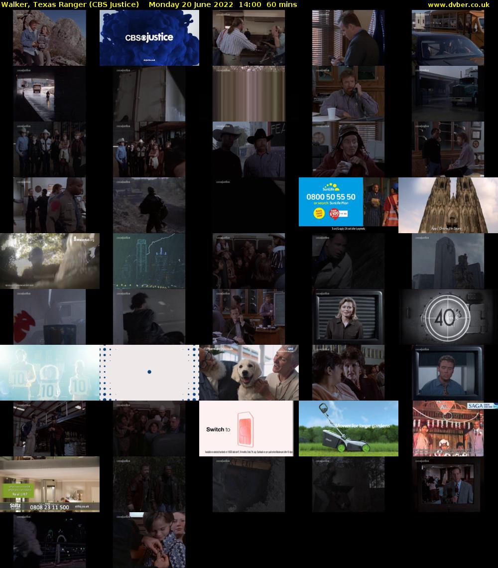 Walker, Texas Ranger (CBS Justice) Monday 20 June 2022 14:00 - 15:00