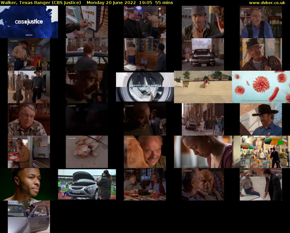 Walker, Texas Ranger (CBS Justice) Monday 20 June 2022 19:05 - 20:00