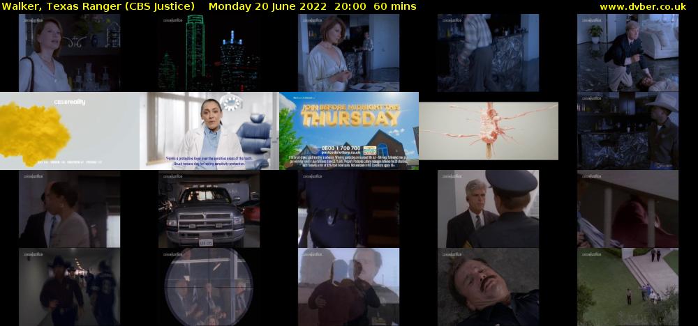 Walker, Texas Ranger (CBS Justice) Monday 20 June 2022 20:00 - 21:00