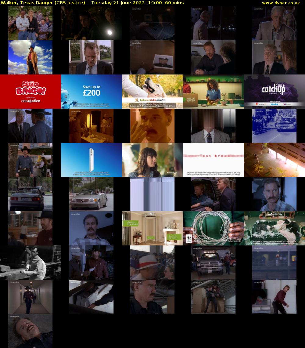 Walker, Texas Ranger (CBS Justice) Tuesday 21 June 2022 14:00 - 15:00